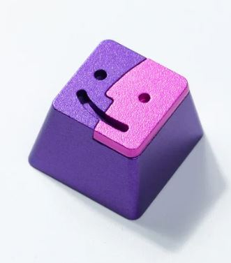 Smile Aluminium Alloy Purple Artisan Keycap (1u)