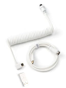 Keychron White Coiled Angled Aviator Type-C Cable