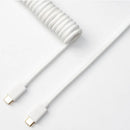 Keychron White Coiled Straight Aviator Type-C Cable