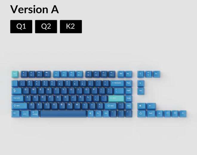 Keychron Q1 & K2 OEM Dye-Sub PBT Keycap Set - Ocean