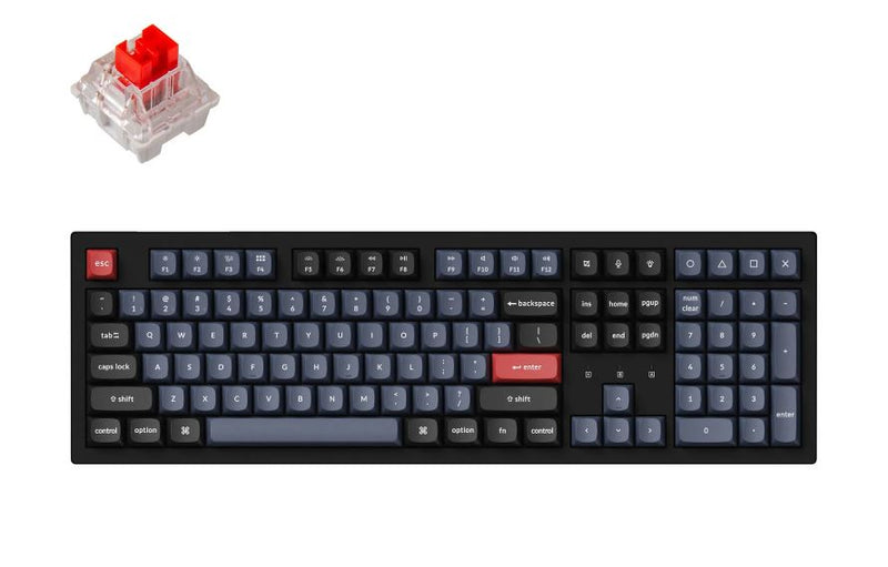 Keychron K10P-H1, 100% Full Size Layout 104 Keys, Red Switch, RGB,  Hot-Swap, K Pro Mechanical, QMK, Wireless Keyboard Pro