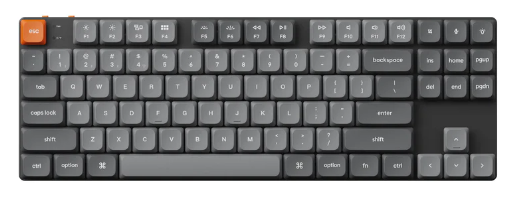 Keychron K1M-B1 80% Red Switch RGB Black QMK/VIA Low Profile Gateron Wireless Mechanical  Keyboard
