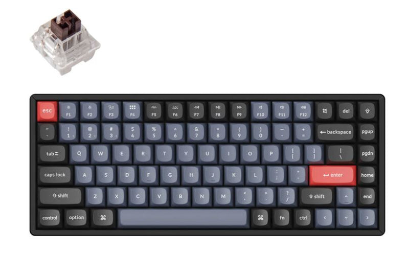 Keychron K2P-J3, 75% Layout 84 Keys, Brown Switch Pro, Aluminium Frame, Hot-Swap, QMK/VIA, Keychron K Pro, Mechanical Wireless Keyboard Pro