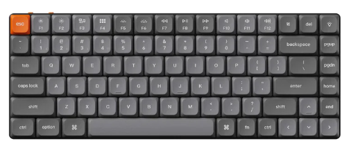 Keychron K3M-B1 75% Red Switch RGB Black QMK/VIA Low Profile Gateron Wireless Mechanical Keyboard