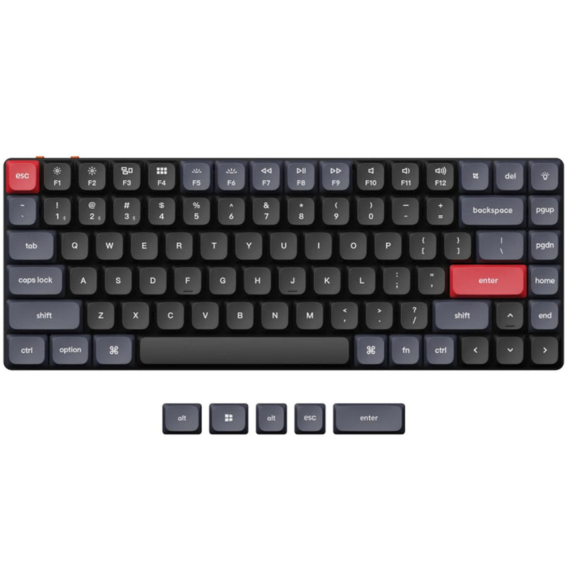 Keychron K3P-H1, 75% Layout 84 Keys, Red Switch, RGB, QMK/VIA, Hot-Swap, Low Profile Gateron, Mechanical Wireless Keyboard Pro