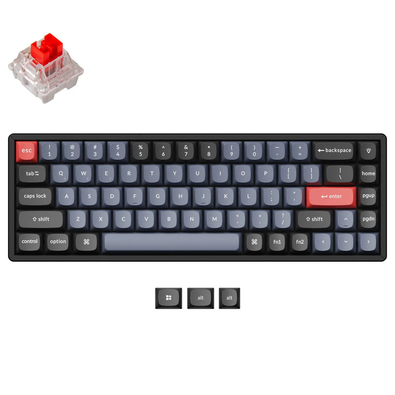 Keychron K6P-J1, 80% TKL Layout 87 Keys, Red Switch, RGB, Aluminium Frame, Hot-Swap, Keychron K Pro, Wireless Keyboard Pro