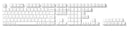 Keychron Double Shot OSA PBT Keycap Full Keycap Set - Black Lettering on White Keys