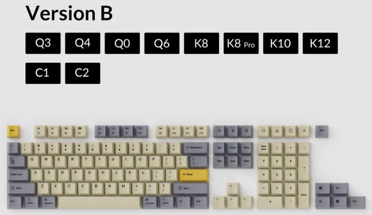 Keychron OEM Dye-Sub PBT Keycap Set - Wheat Grey