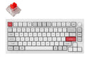 Keychron Q1P-P1, 75% Layout 81 Keys, Red Switch, RGB, Shell White Aluminium Frame, Hot-Swap, QMK, Keychron K Pro, Mechanical Wireless Keyboard Pro, With Knob