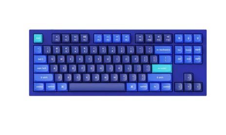 Keychron Q3-J1, 80% TKL Layout 87 Keys, Red Switch, RGB, Blue Frame, Hot-Swap, Gateron G Pro Red, Mechanical Wired Keyboard