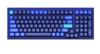 Keychron Q5-J1, 96% Layout 100 Keys, Red Switch, RGB, Blue Frame, Hot-Swap, Gateron G Pro, Mechanical Wired Keyboard