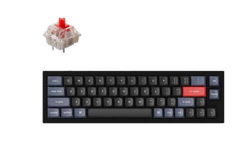 Keychron Q9-C1, 40% Layout 52 Keys, Red Switch, RGB, Black Frame, Hot-Swap, QMK, Gateron G Pro, Mechanical Wired Keyboard