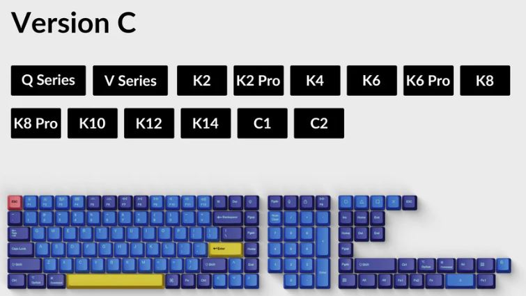 Keychron OEM Dye-Sub PBT Keycap Set - Beach Full Set