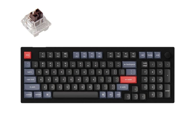 Keychron V5-D3, 96%  Layout 100 Keys, Brown Switch, RGB, Black Frame, Hot-Swap, Keychron K Pro, Mechanical Wired Keyboard