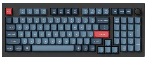 Keychron V5M-D3 96% Brown Switch RGB Backlit Carbon Black QMK/VIA Gateron Wireless Mechanical with Knob Keyboard