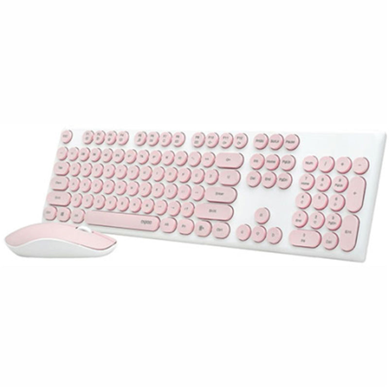 Rapoo X260S Wireless Optical Mouse & Keyboard Pink