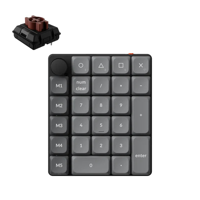 Keychron K0 Max QMK Wireless RGB Backlight Hot-Swap Keychron Milk POM Switch Brown  Number Pad