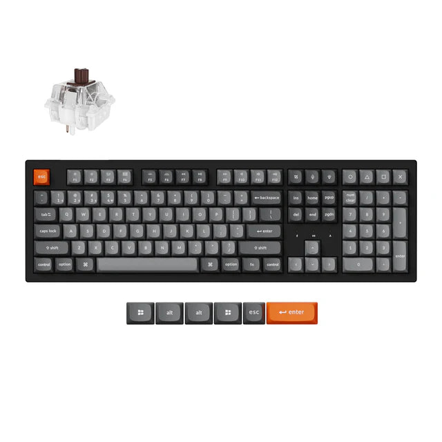 Keychron K10 Max QMK  (Hot Swap) RGB Backlight Super Brown Wireless Mechanical Keyboard