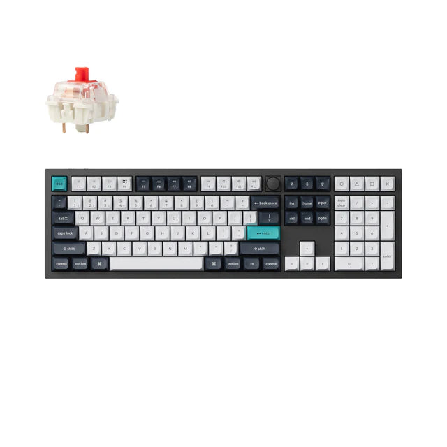 Keychron Q6 Max QMK/VIA ANSI  Knob Carbon Black Gateron Jupiter Red Wireless Custom Mechanical Keyboard
