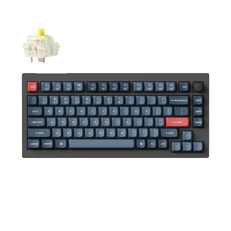 Keychron V1 Max QMK/VIA Wireless Fully Assembled Knob Carbon Black Gaternon Jupiter Banana Switch Custom Mechanical Keyboard
