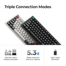 Keychron Q6 Ultra 8K Wireless Black Silk POM Switch BANANA Custom Mechanical Keyboard