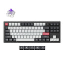 Keychron Q3H-M1 80% layout, HE QMK, Carbon Black, Gateron Double-Rail Magnetic Nebula Switch , Wireless with Knob