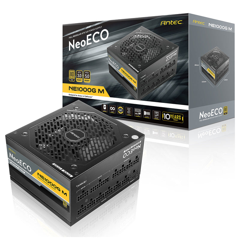 Antec NE1000G M ATX 3.0 & PCIe Gen 5 80 Plus Gold Desktop Power Supply