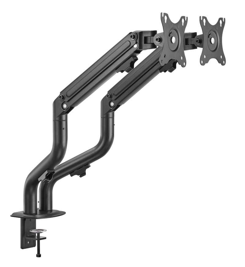 Bracom Dual Monitor Pipe-Shaped Counterbalance Spring-Assisted Monitor Arm