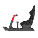 Bracom Sim Racing Cockpit with Gear Shift Mount & Seat Black & Red