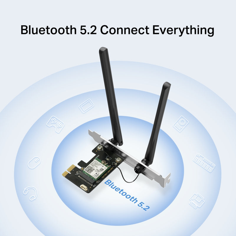 Mercusys AX3000 Dual-Band Wi-Fi 6 Bluetooth PCI Express Adapter