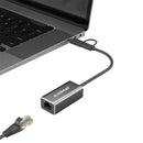 mbeat USB to Ethernet Adapter, 2-in-1 USB 3.1 Gigabit LAN Adapter with USB-C Converter