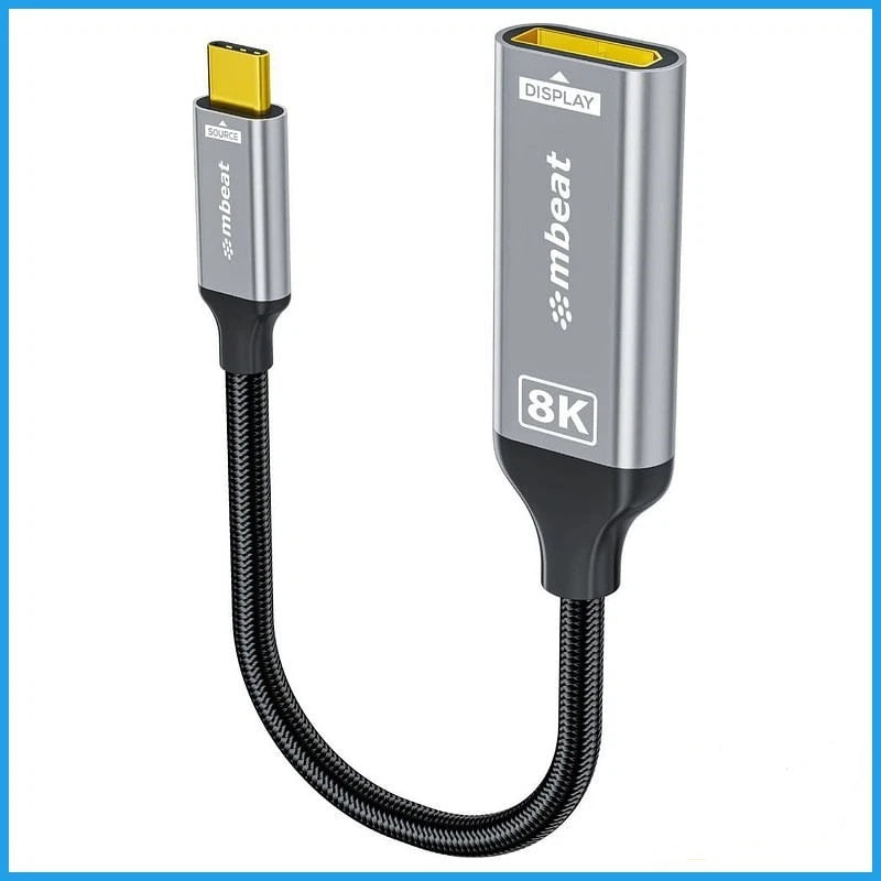 mbeat Tough Link 8K USB-C to DP Adapter - Space Grey