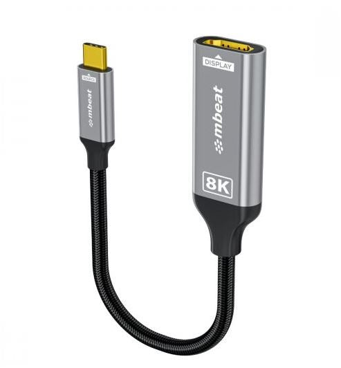mbeat Tough Link 8K USB-C to HDMI Adapter - Space Grey