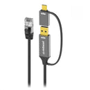mbeat Tough Link 3m USB & USB-C to RJ45 Ethernet Cable - Space Grey