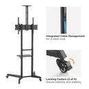 VERSATILE & COMPACT STEEL TV CART Support 37-70 inch TV 50KG