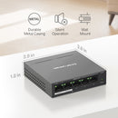 Mercusys MS105GP, 5-Port Gigabit Desktop Switch with 4-Port PoE+