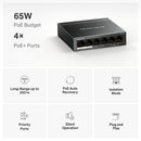 Mercusys MS106GP, Multi-port Gigabit Desktop Switch with PoE+