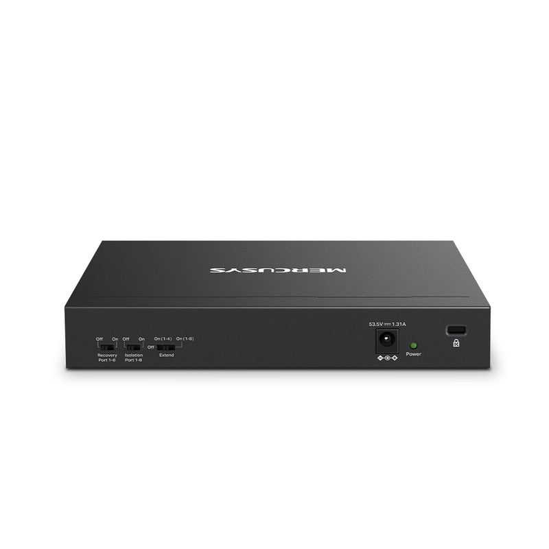 Mercusys MS110P, 10-Port 10/100Mbps Desktop Switch with 8-Port PoE+