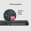 Mercusys MS126CP, 24-Port 10/100 Mbps + 2-Port Gigabit Rackmount Switch with 24-Port PoE+