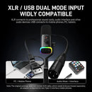 Maono PD100X RGB USB/XLR Dynamic Microphone Black