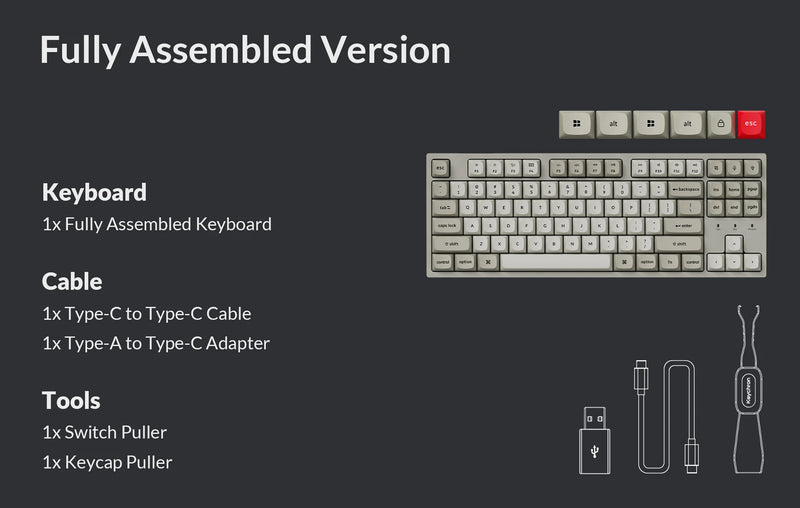 Keychron C1 Pro 8K QMK Wired RGB Backlight Hot-Swap Keychron Super BANANA Switch Mechanical Keyboard