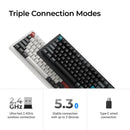 Keychron Q1 Ultra 8K Wireless Black Silk POM Switch BROWN Custom Mechanical Keyboard
