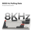 Keychron Q3 Ultra 8K Wireless White Silk POM Switch BROWN Custom Mechanical Keyboard