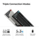 Keychron Q3 Ultra 8K Wireless White Silk POM Switch BANANA Custom Mechanical Keyboard