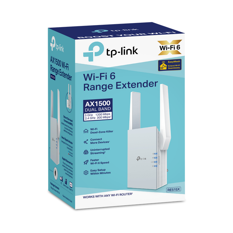 TP-Link RE515X AX1500 Wi-Fi Range Extender