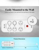 Huntkey SAC607 6 Outlet Surge Protected Powerboard with Two powered USB ports (2.4 AMP Combined)