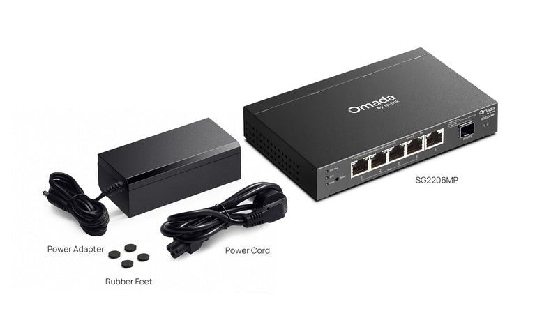 TP-Link SG2206MP Omada Access 6-Port Gigabit Switch with 4-Port PoE+