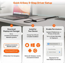mbeat USB-C Dual 4K HDMI DisplayLink Adapter with PD Pass-through