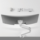 Future-Proof Heavy-Duty Gas Spring Monitor Arm white for Heavy and Oversized 24"~57" Monitors