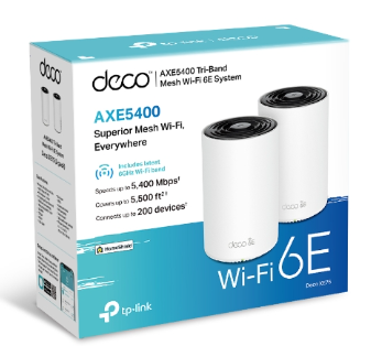TP-Link Deco XE75 AXE5400 Tri-Band Mesh Wi-Fi 6E System - 2 Pack
